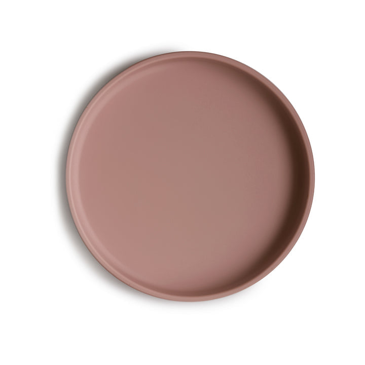 Mushie Classic Silicone Suction Plate Cloudy Mauve - Laadlee