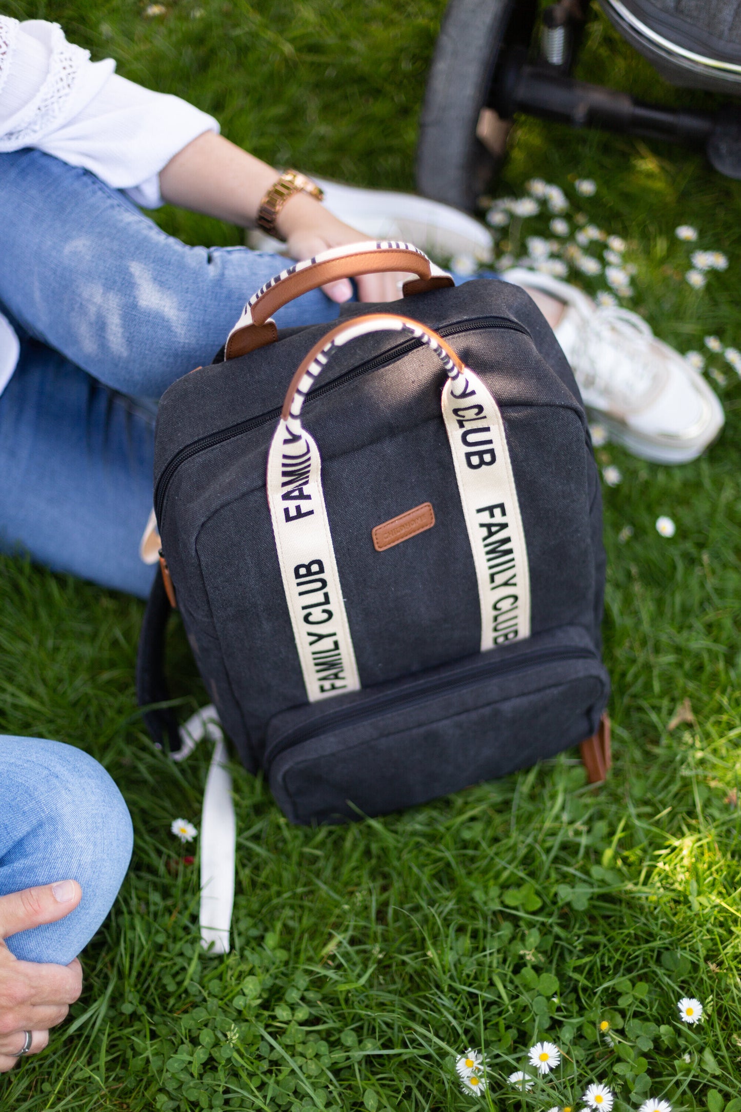 Childhome Family Club Backpack Signature Canvas - Black