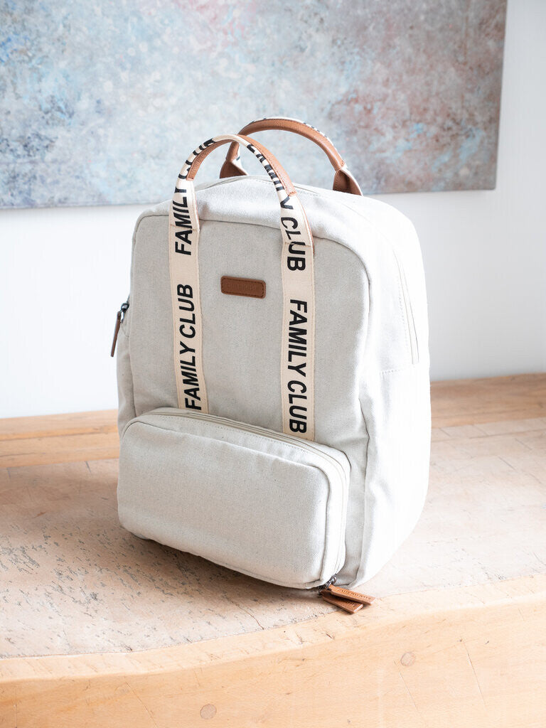 Childhome Family Club Backpack Signature Canvas - Off White