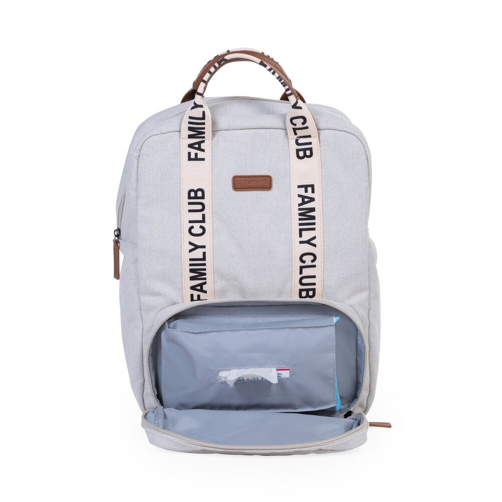 Childhome Family Club Backpack Signature Canvas - Off White