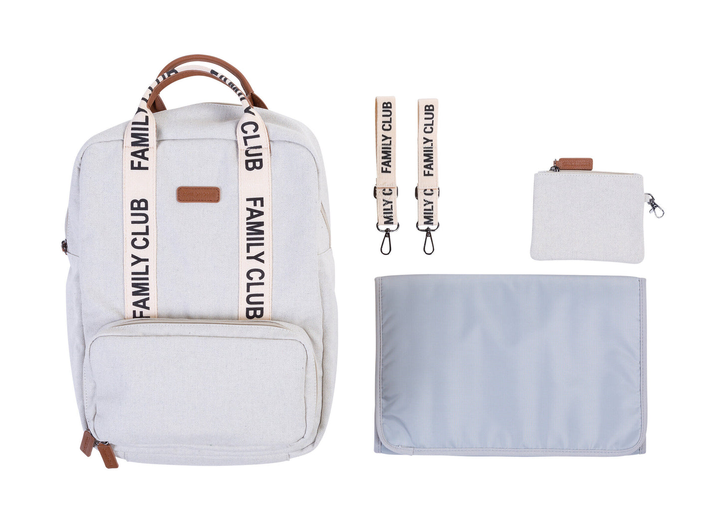 Childhome Family Club Backpack Signature Canvas - Off White