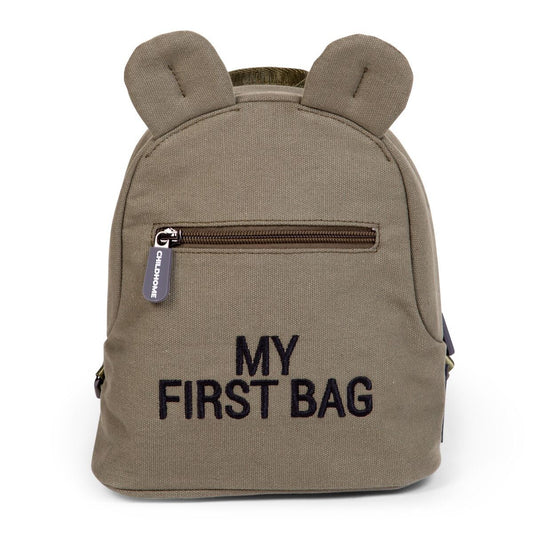 Childhome Kids My First Bag 9 Inch - Kaki Canvas