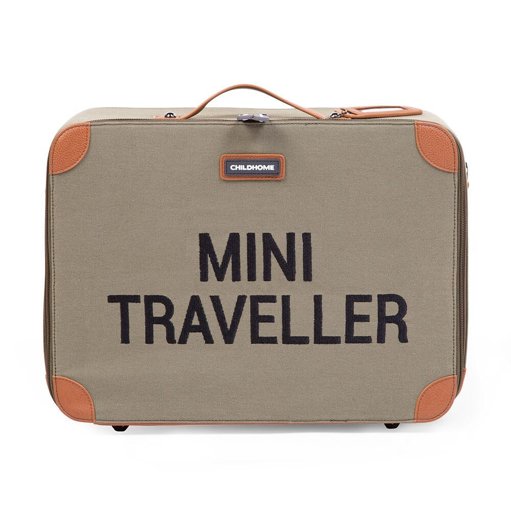 Childhome Mini Traveller Kids Suitcase - Kaki Canvas