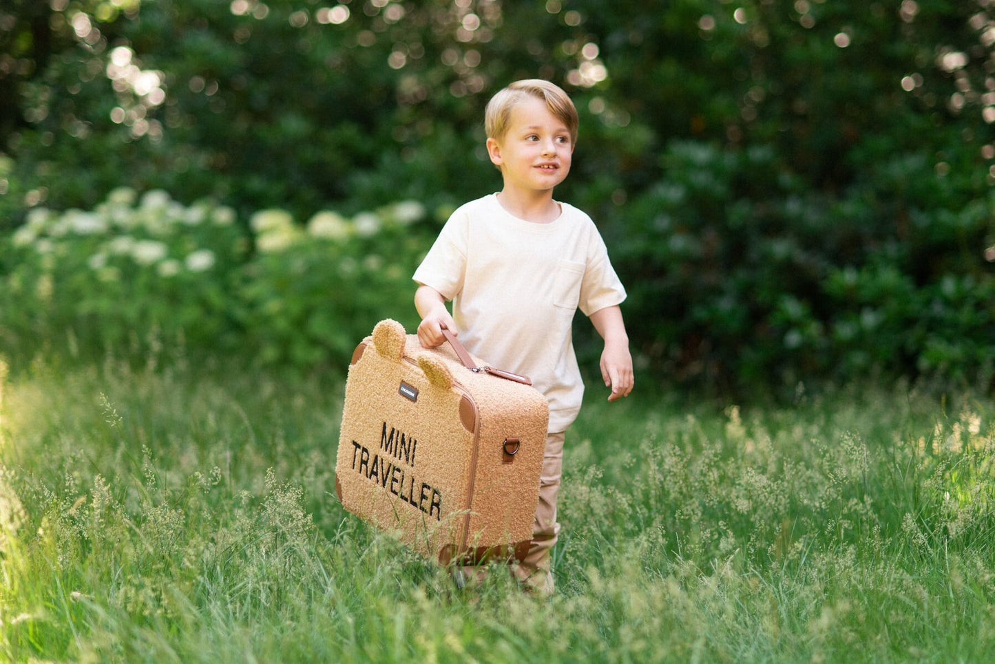 Childhome Mini Traveller Kids Suitcase - Teddy Beige