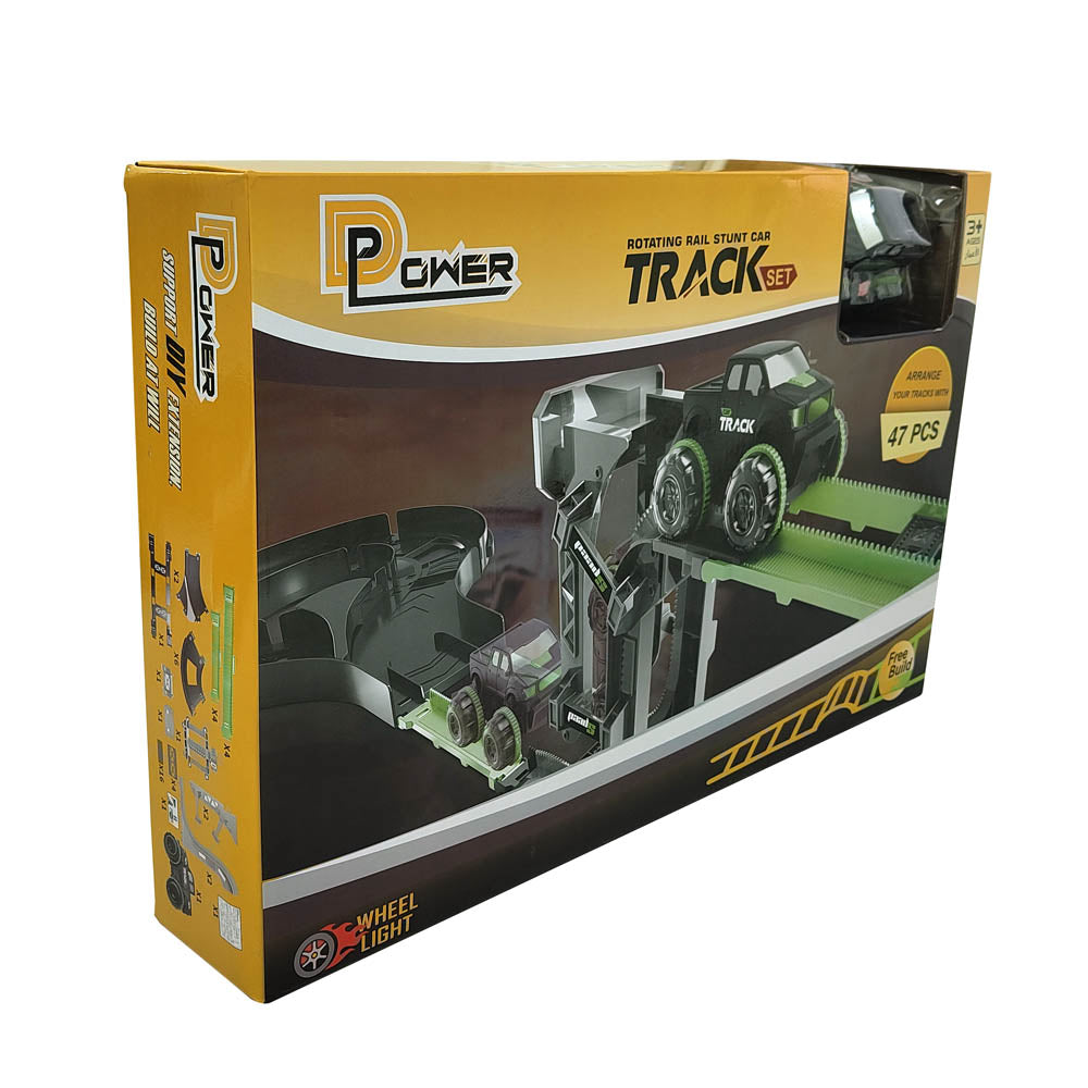 D-Power Vertical Climb DIY Stunt Car Track Set - 47Pc - Laadlee