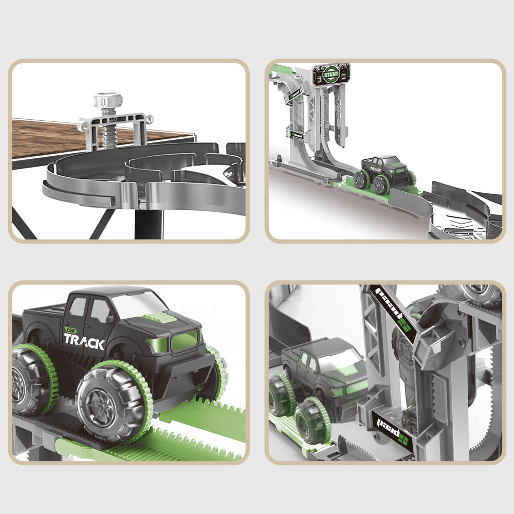 D-Power Vertical Climb DIY Stunt Car Track Set - 47Pc - Laadlee