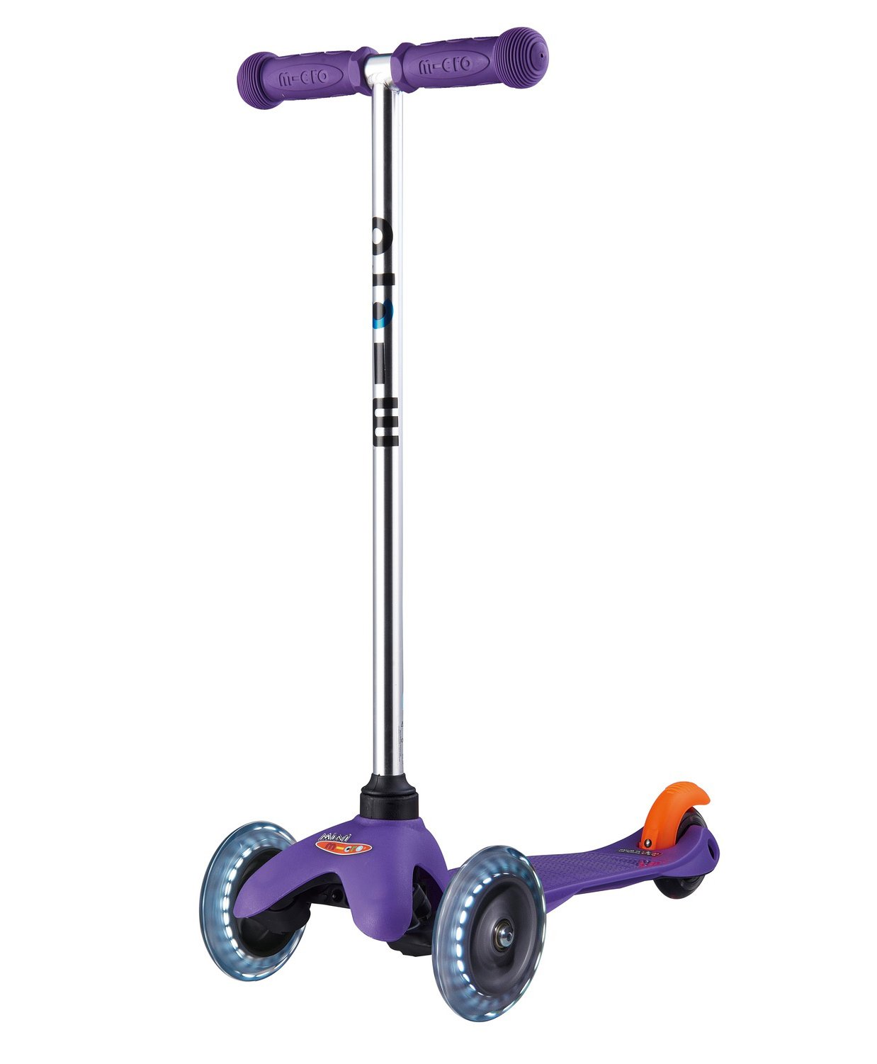 Micro Mini Classic Scooter with LED Wheels - Purple - Laadlee