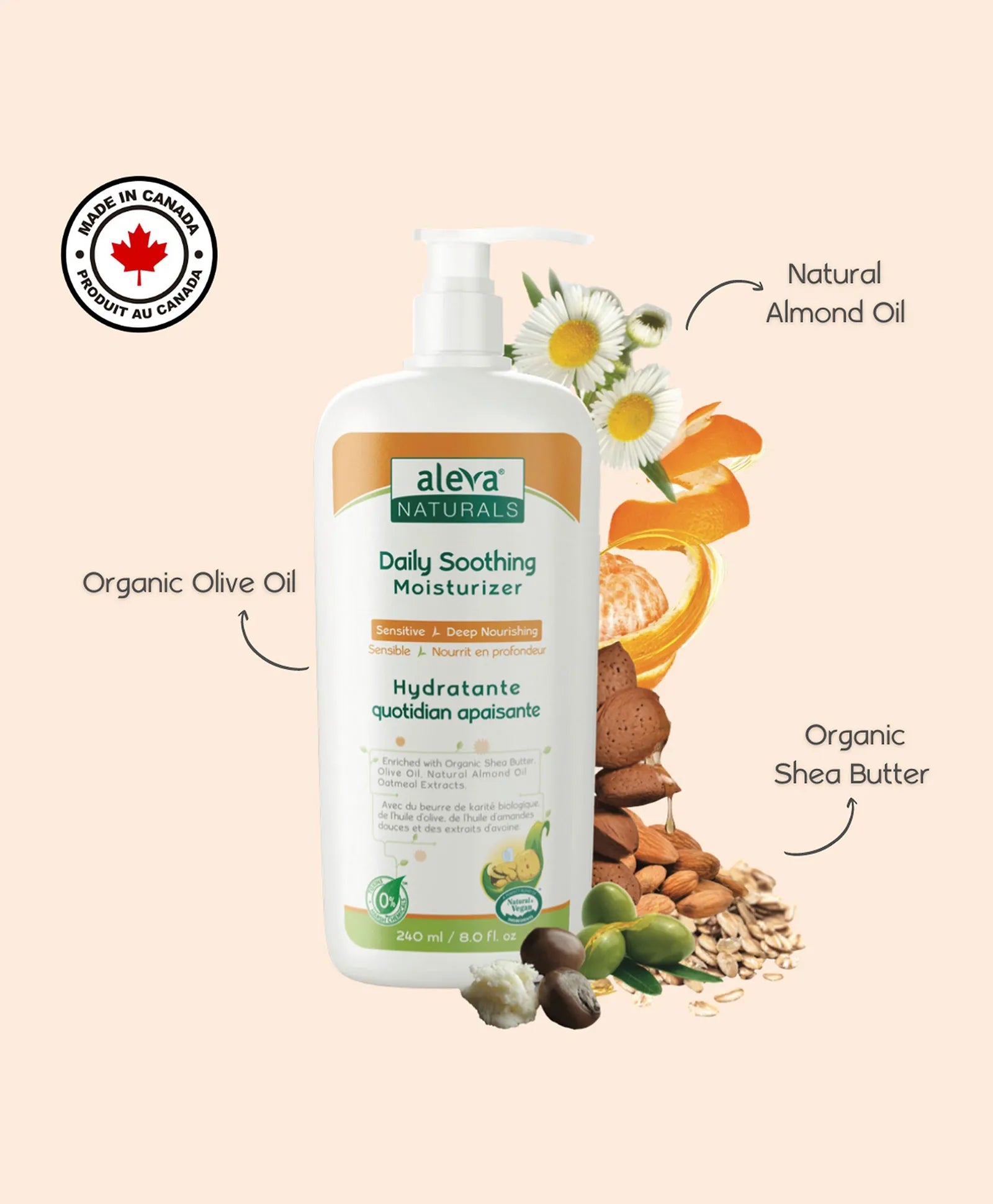 Aleva Naturals Daily Soothing Moisturizer - 240ml - Laadlee