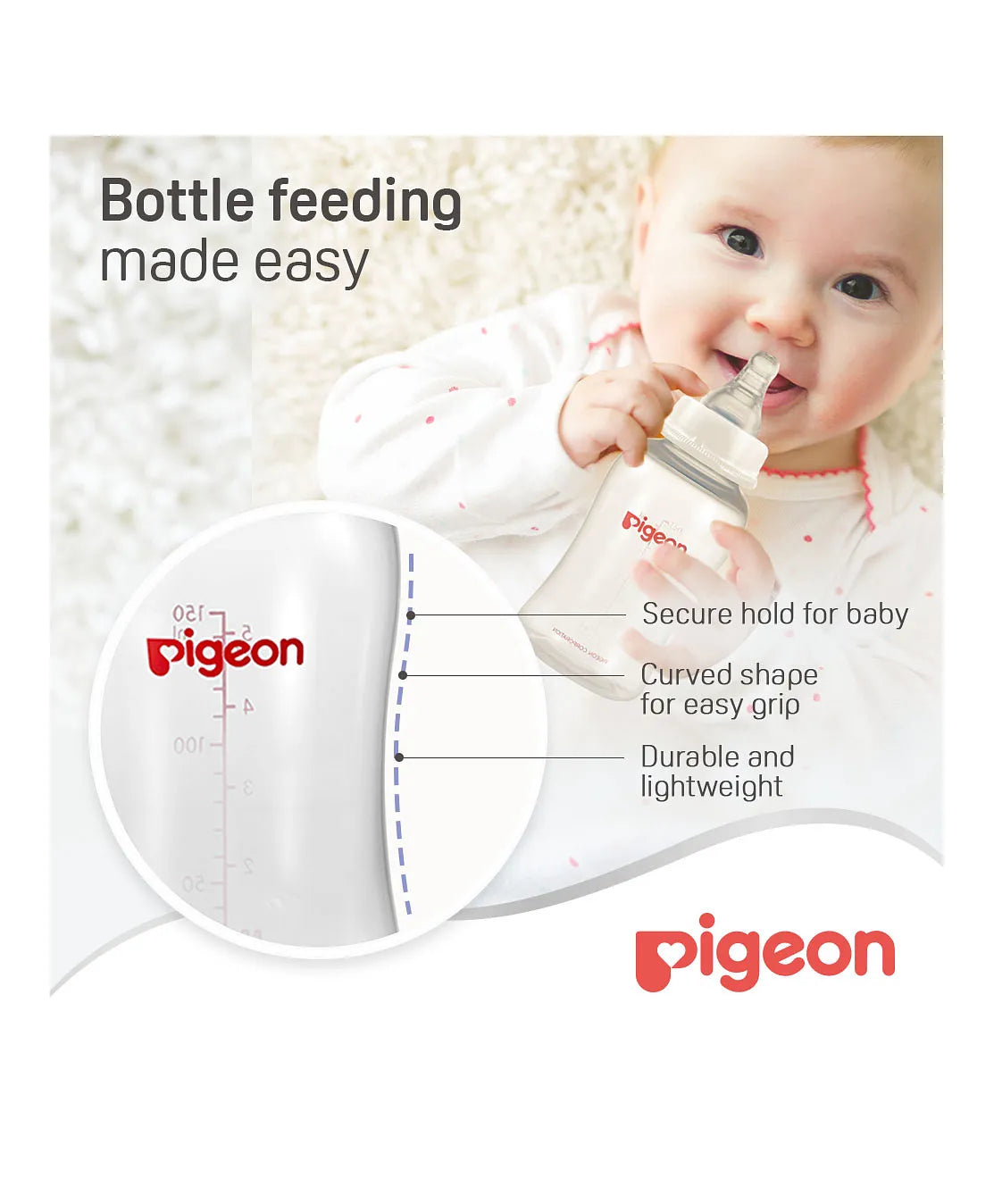 Pigeon Flexible Streamline Plastic Bottle - 150ml