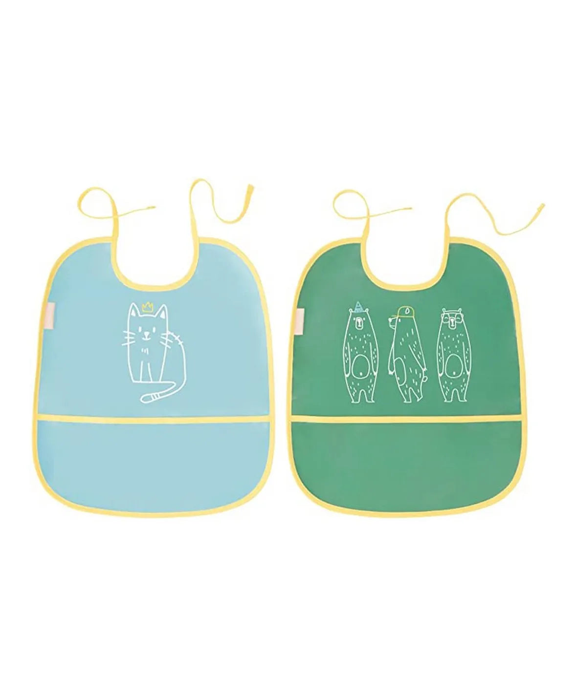 Badabulle Waterproof With Recuperator Soft Bibs - Set of 2 - Laadlee