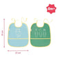 Badabulle Waterproof With Recuperator Soft Bibs - Set of 2 - Laadlee