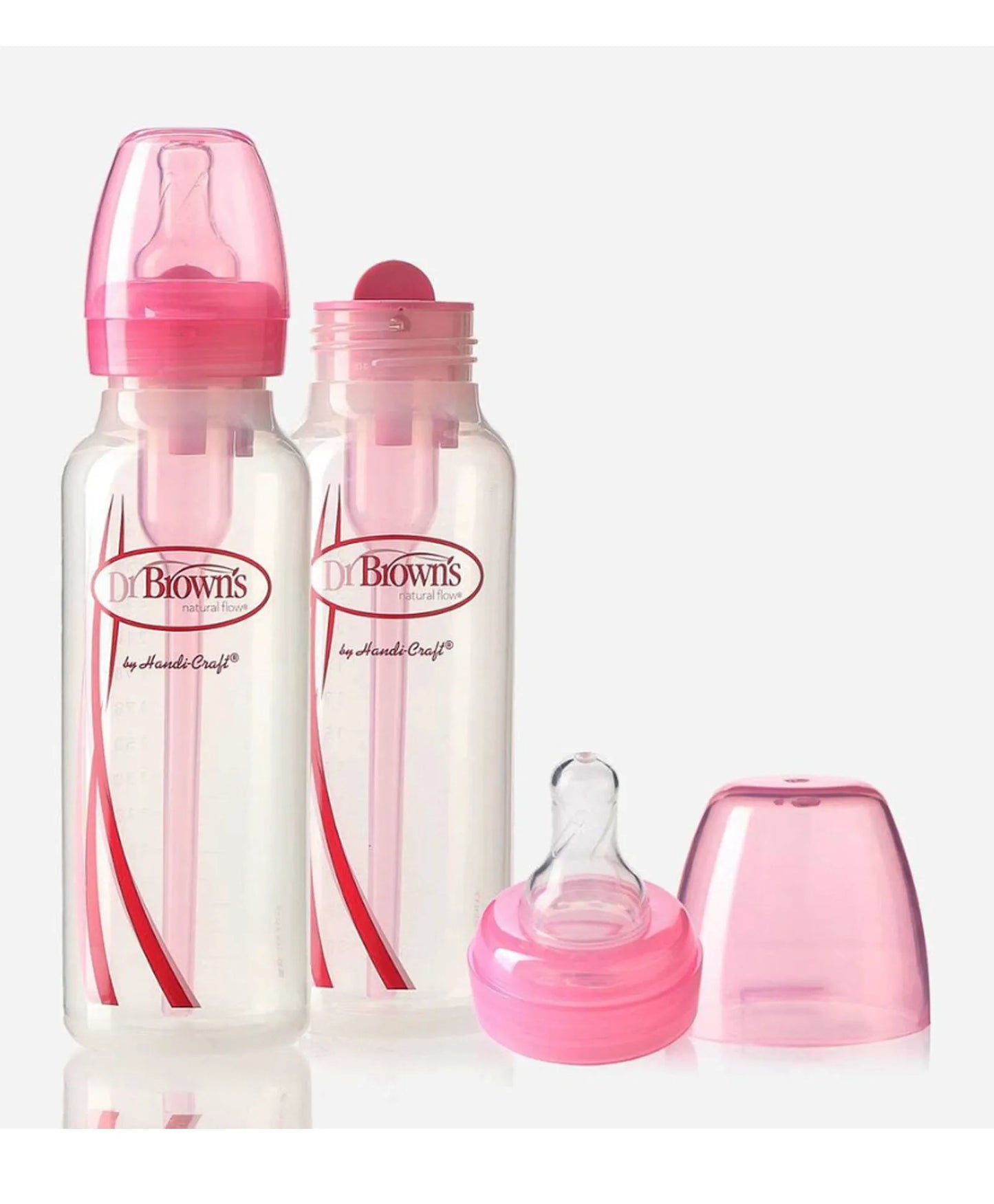 Dr. Brown's PP Narrow Options+ Bottle 250ml - Pink - Pack of 2 - Laadlee