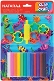 Nataraj Modelling Clay 12 Colours Packed 8 Toys & 1 Roller In Blister