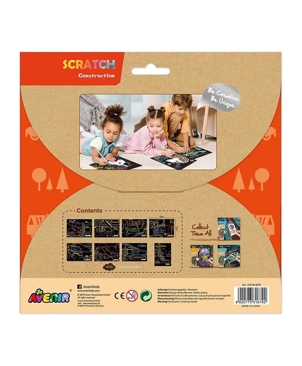 Avenir Scratch Art Kit - Construction - Laadlee