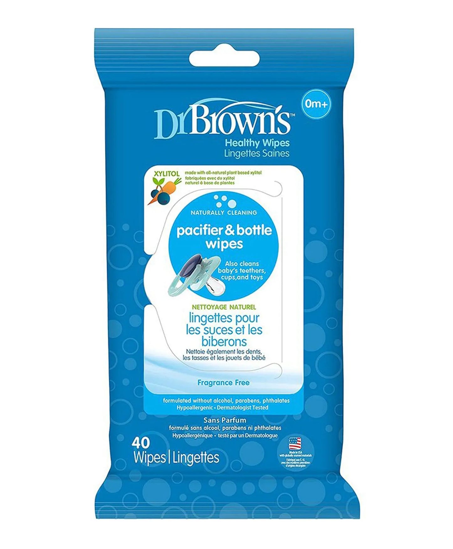 Dr. Brown's Pacifier & Bottle Wipes - Pack of 40