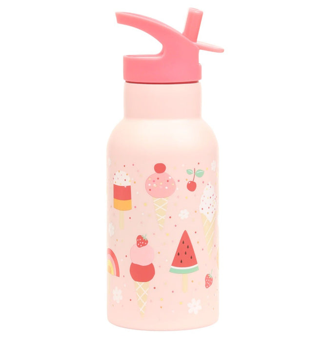 A Little Lovely Company Stainless Steel Water Bottle 350ml - Icecream