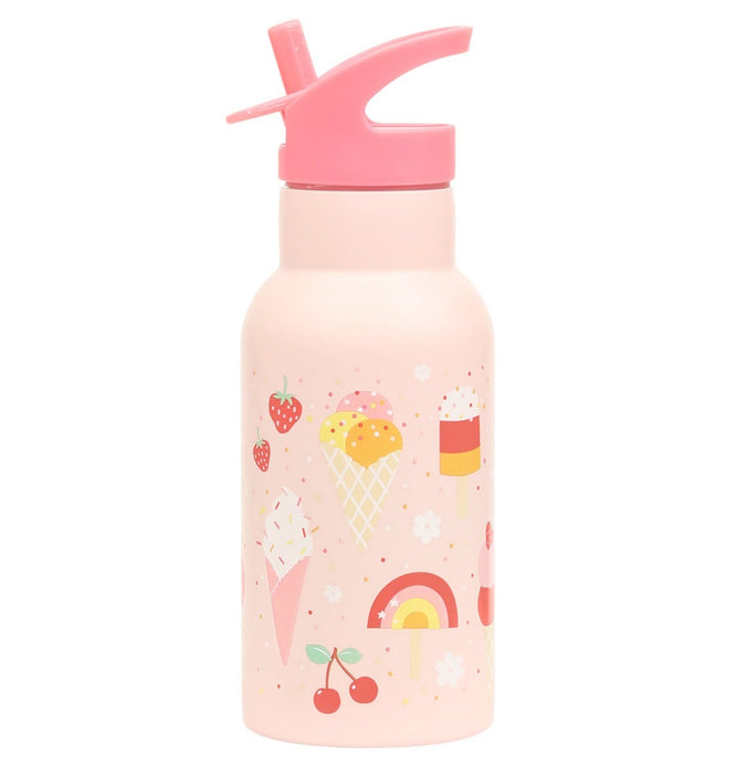 A Little Lovely Company Stainless Steel Water Bottle 350ml - Icecream