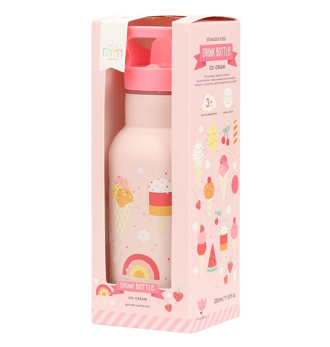 A Little Lovely Company Stainless Steel Water Bottle 350ml - Icecream