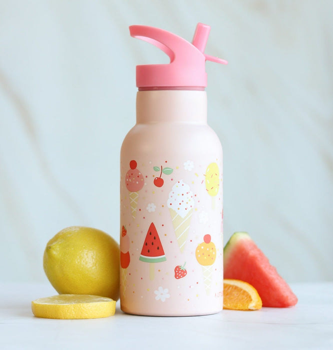 A Little Lovely Company Stainless Steel Water Bottle 350ml - Icecream