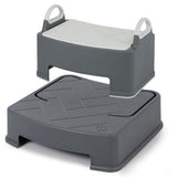 Ifam Herringbone Handle Step Stool - Dark Grey