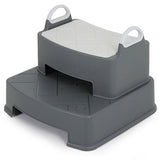 Ifam Herringbone Handle Step Stool - Dark Grey