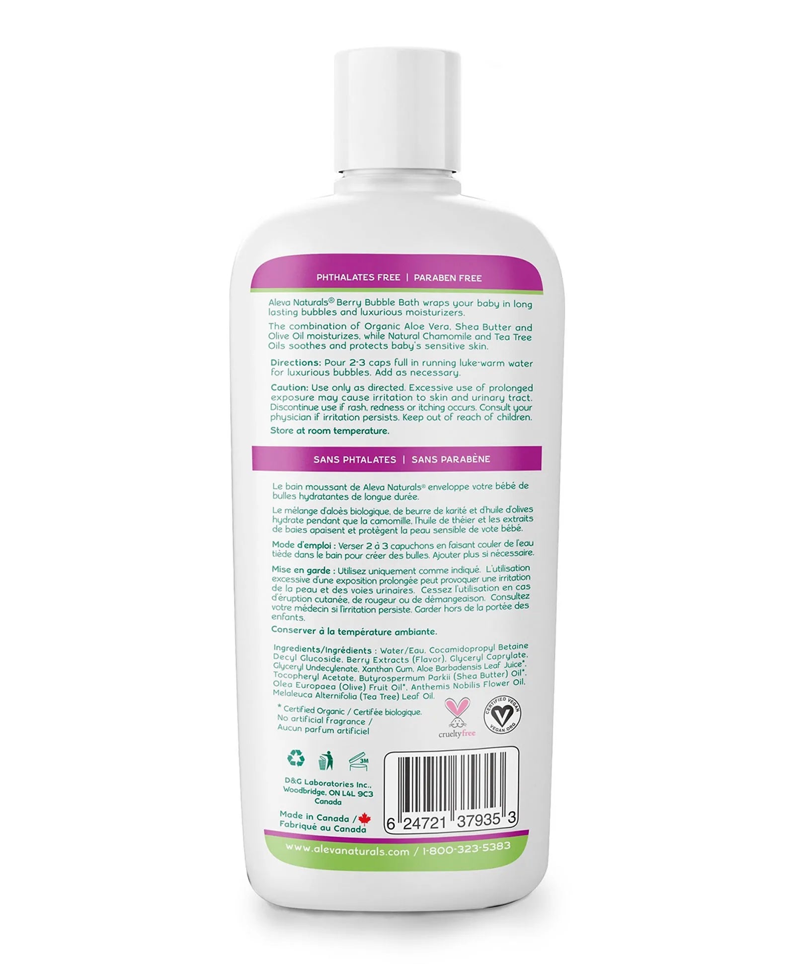 Aleva Naturals Berry Bubble Bath - 240ml - Laadlee