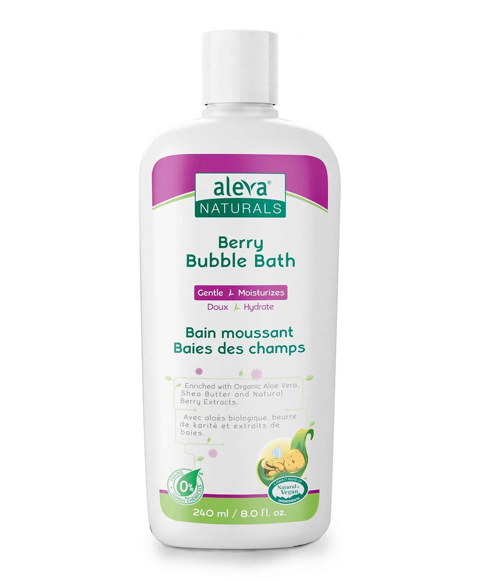 Aleva Naturals Berry Bubble Bath - 240ml - Laadlee