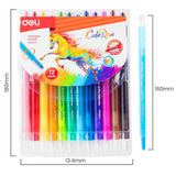 Deli Wax Twistable Crayon 12 Colors EC20403