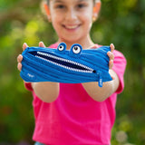 ZIPIT Monstar Pencil Case Made of One Long Zipper - Blue