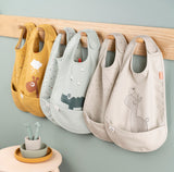 Done By Deer Bib W/Velcro 2-Pack Lalee - Sand