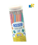 Doms Zio Rt Pencils Plastic Jar 40 Pcs