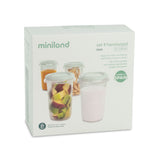 Miniland Hermisized Storage Container 330ml - Mint (Set Of 4)