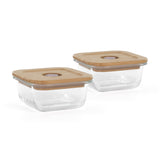 Miniland Ecosquare Glass Container 210ml - Chick (Pack of 2)