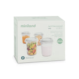 Miniland Hermisized Storage Container 250ml - Mint (Set Of 4)