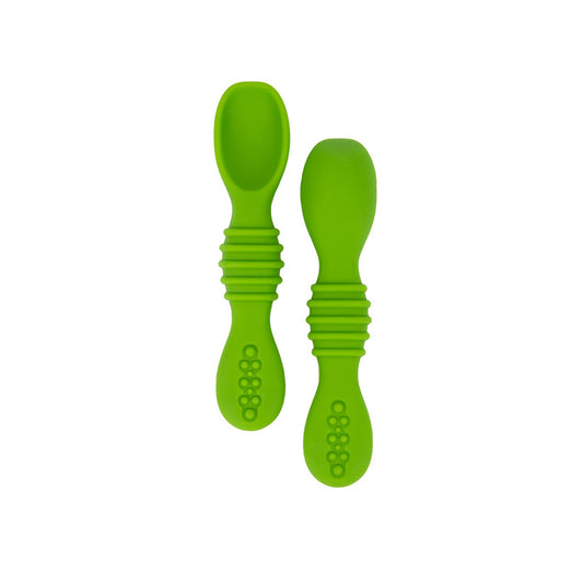 Babies Basic Silicone First Stage Training Spoons - Green