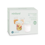 Miniland Hermisized Storage Container 200ml - Mint (Set Of 4)