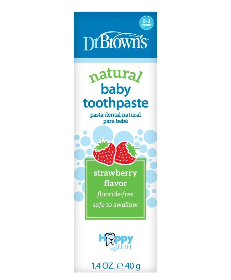 Dr. Brown's Happy Teeth Fluoride Free Toothpaste - Strawberry - Laadlee