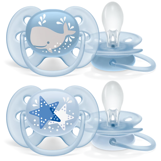 Philips Avent Soft Soother Mix Deco - Blue  (6M - 18M)