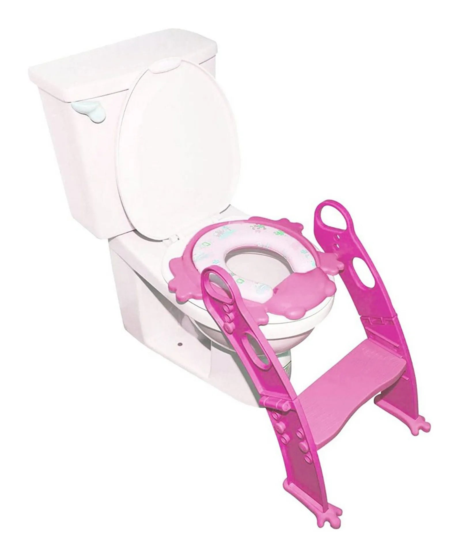 Karibu Frog Shape Cushion Potty seat with Ladder - Pink - Laadlee