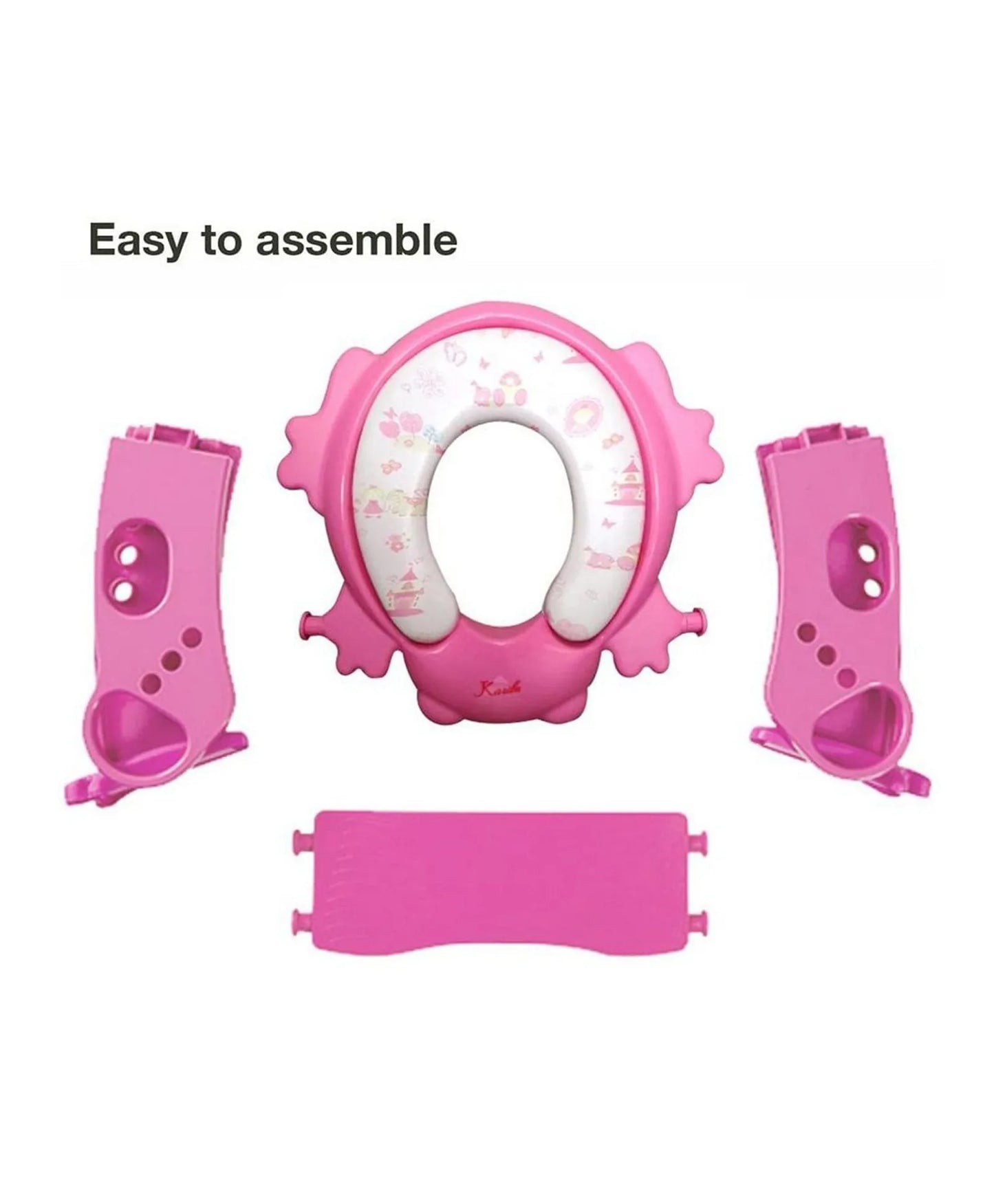 Karibu Frog Shape Cushion Potty seat with Ladder - Pink - Laadlee