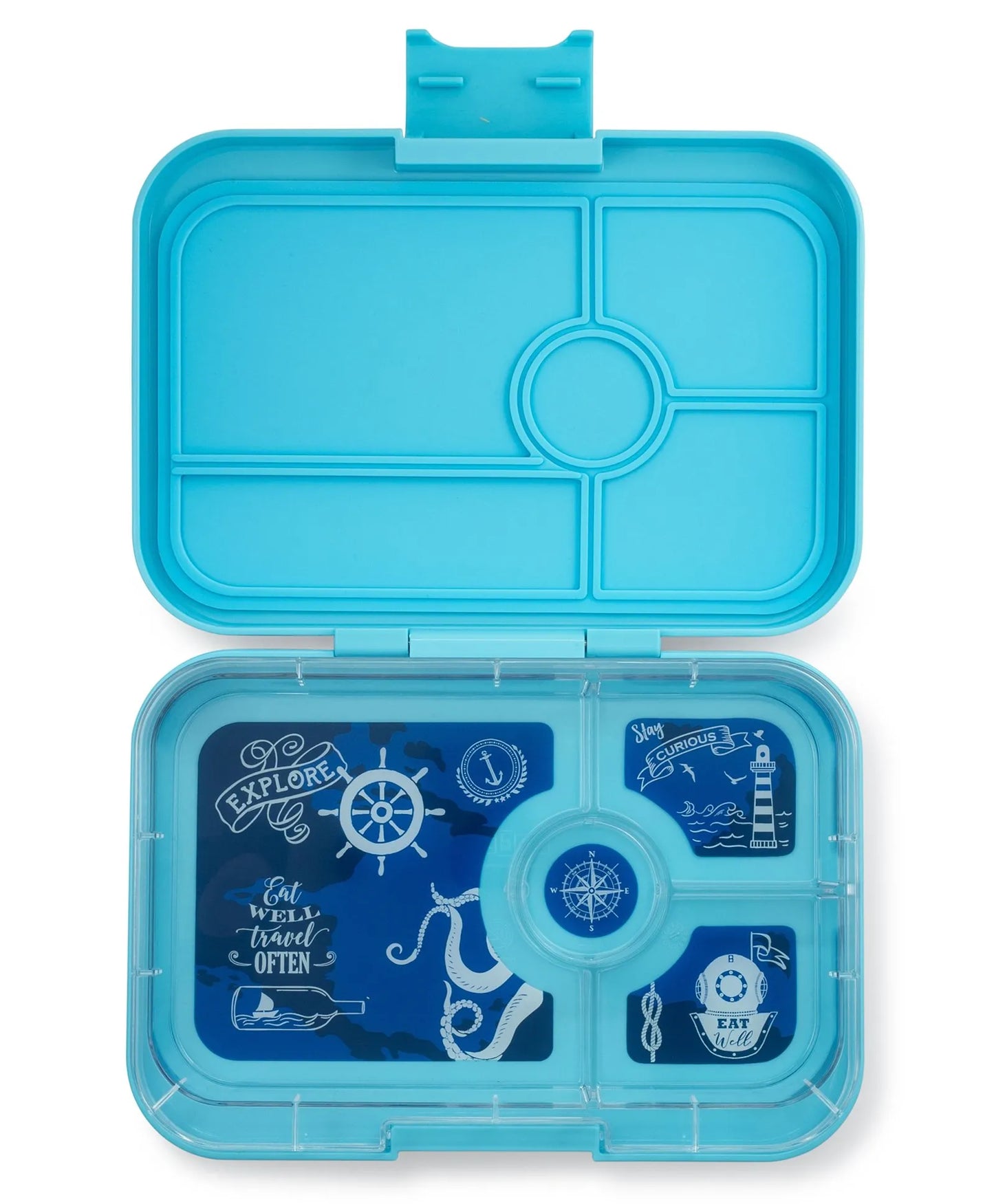 Yumbox Tapas 4 Compartment Lunch Box Explore Tray - Nevis Blue