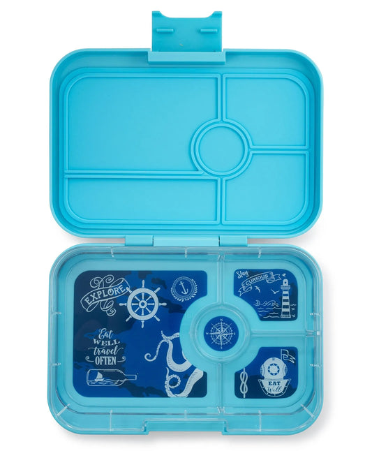 Yumbox Tapas 4 Compartment Lunch Box Explore Tray - Nevis Blue