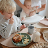 Mushie Silicone Plate Cambridge Blue - Laadlee