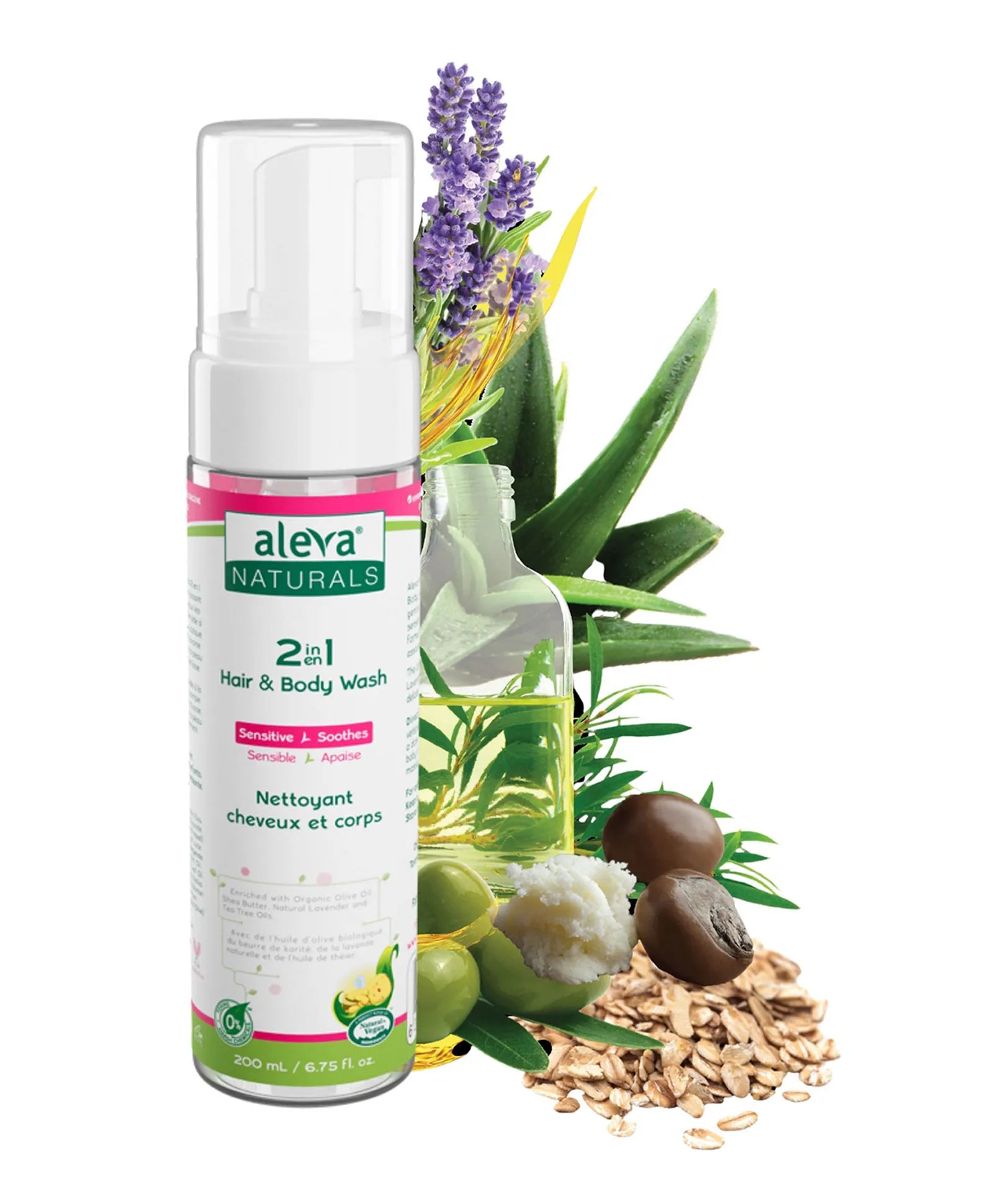 Aleva Naturals 2 In 1 Hair & Body Wash - 200ml - Laadlee