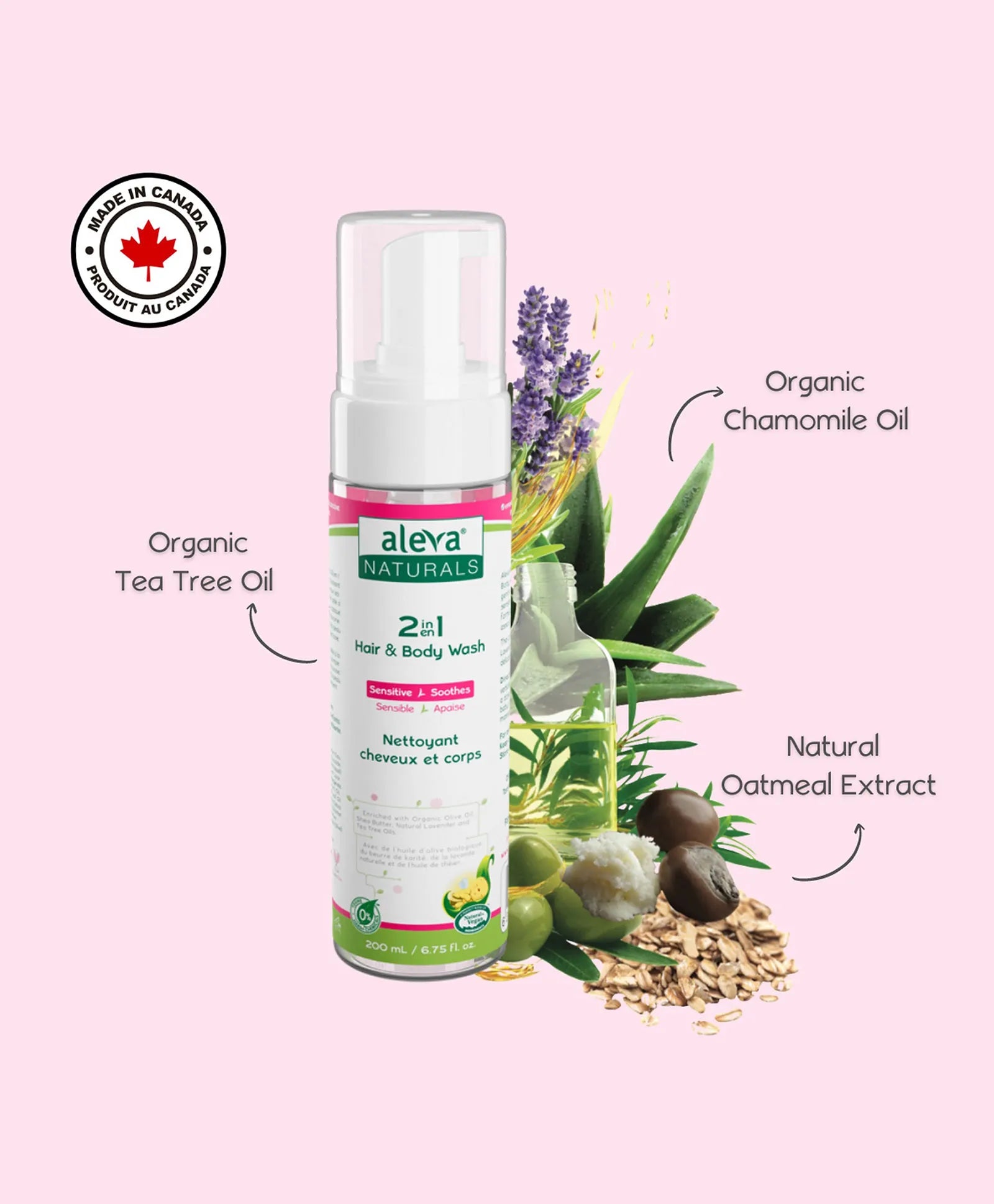 Aleva Naturals 2 In 1 Hair & Body Wash - 200ml - Laadlee