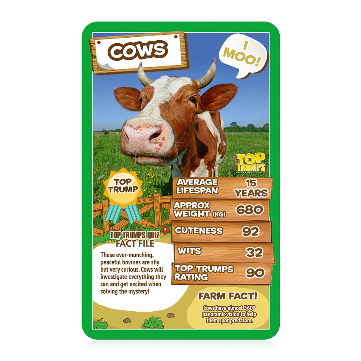 Winning Moves Top Trumps Farm Animals Card