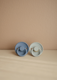 Frigg Rope Latex Baby Pacifier 6M-18M, 2Pack, Ocean View/Powder Blue - Size 2 - Laadlee
