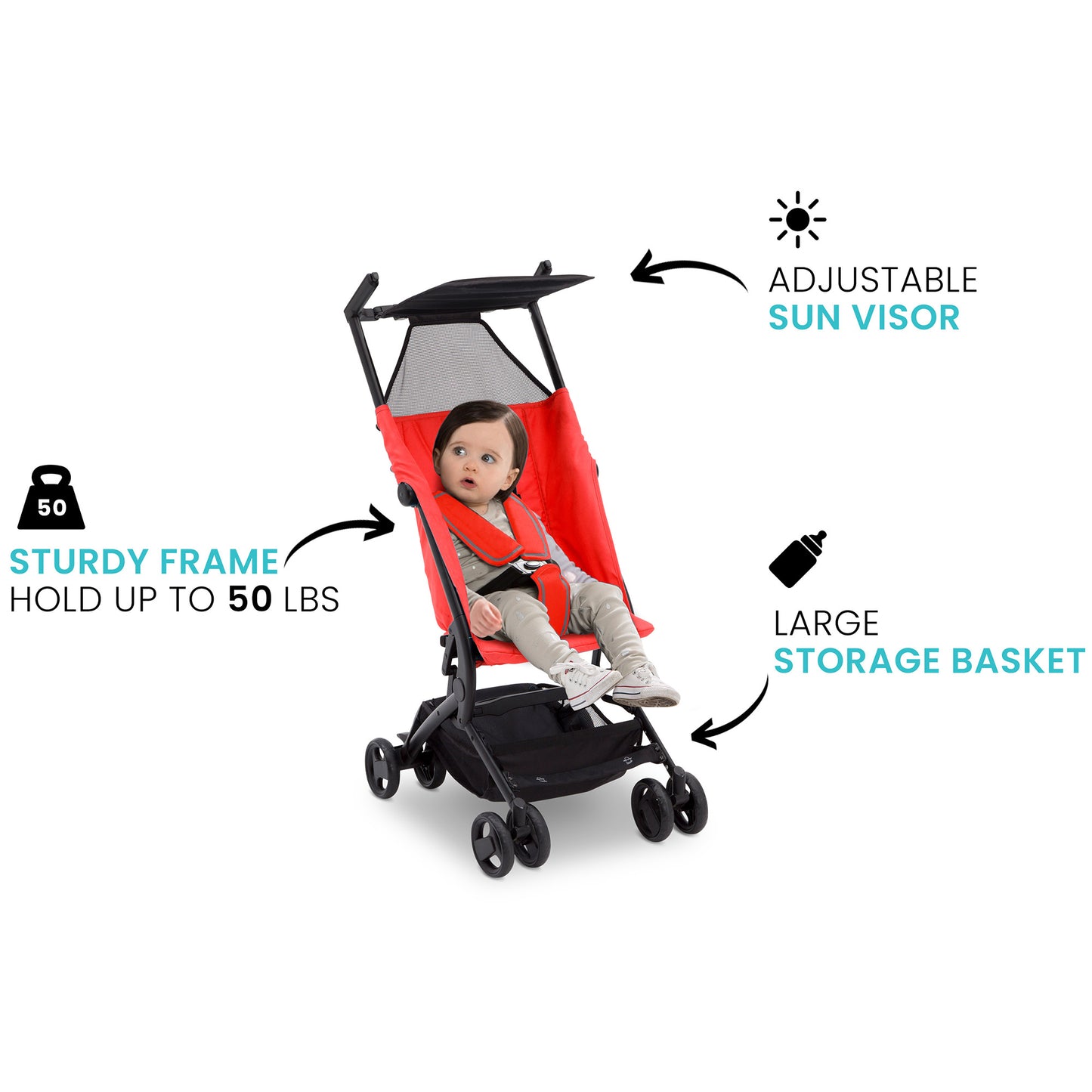 Delta Children Delta Clutch Stroller - Red