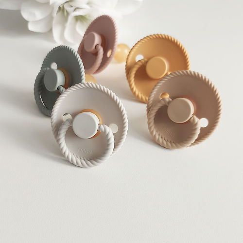 Frigg Rope Silicone Baby Pacifier 0-6M, 1Pack, Honey Gold - Size 1 - Laadlee