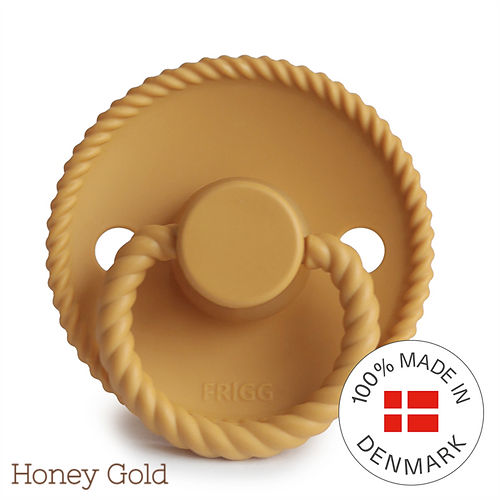Frigg Rope Silicone Baby Pacifier 6M-18M, 1Pack, Honey Gold - Size 2 - Laadlee
